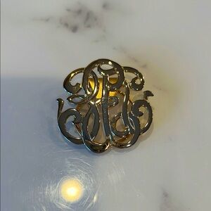 Vintage Jeri-Lou Monogram Scarf Clip